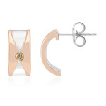Pendientes en plata con Diamante rosa de Francia Argyle I1 (Annette)