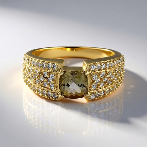 Anello in oro con Tanzanite Gialla (non riscaldata) (Adela Gold)