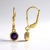 Pendientes en plata con Amatista de Zambia