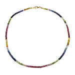 Saphir-Silberhalskette (Riya)