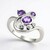 Anello in argento con Zaffiro Ceylon Porpora
