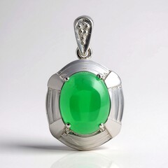 Ciondolo in argento con Crisoprasio Imperiale