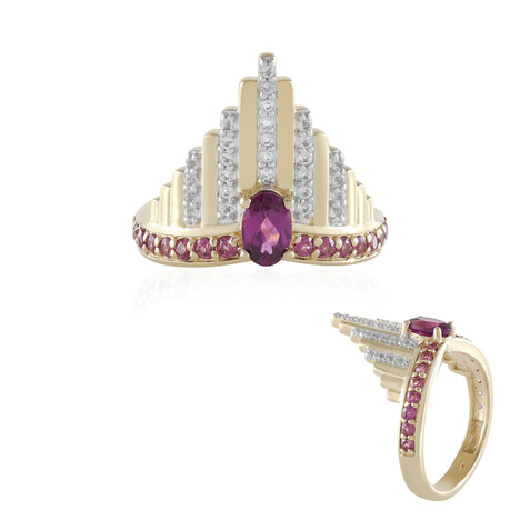 Rhodolith-Silberring