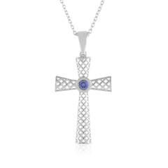 Zilveren halsketting met een AAA tanzaniet (Ornaments by de Melo)