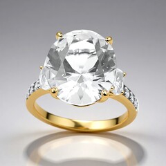 Anello in oro con Danburite