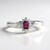 Anello in argento con Tormalina Rosa Brasiliana