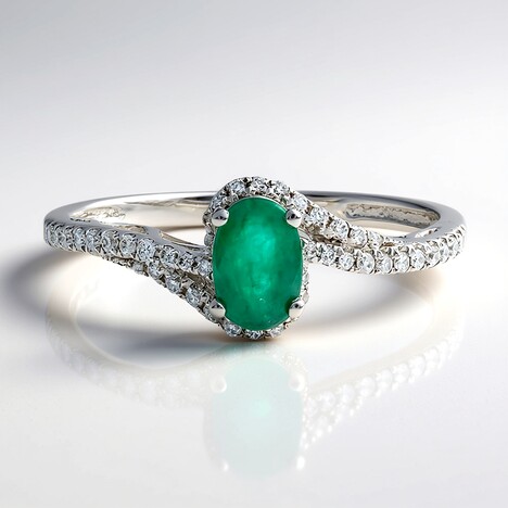 Anello in oro con Smeraldo Zambia AAA (CIRARI)
