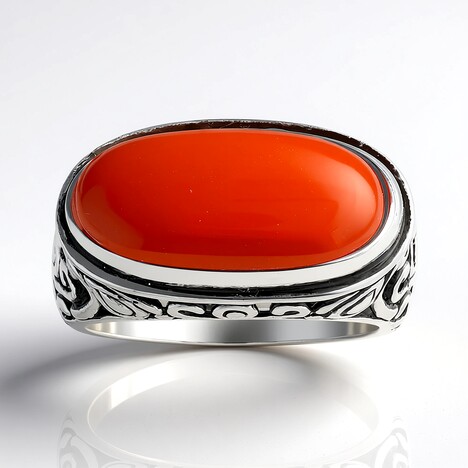 Anello in argento con Corniola (Jones Lee)