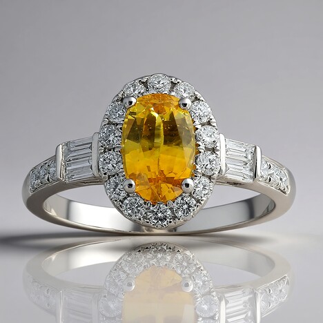 Anello in oro con Zaffiro Giallo (CIRARI)