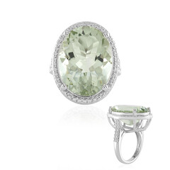 Grüner Amethyst-Silberring