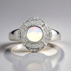 Anello in argento con Opale di Welo
