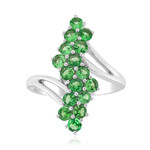 Anello in argento con Tsavorite AAA del Kenia