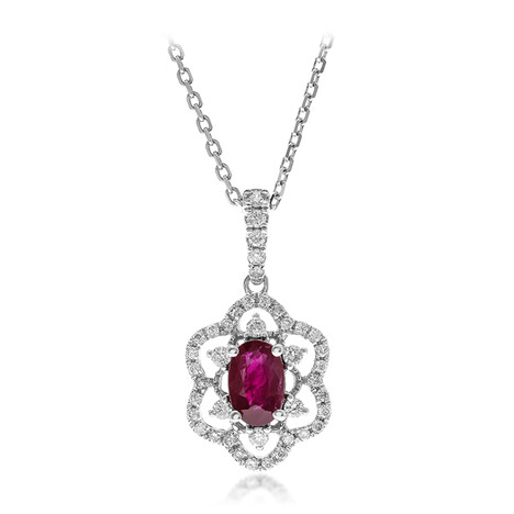 Collana in oro con Rubino Mozambico AAA (CIRARI)