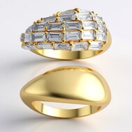 Anillo en plata con Topacio blanco