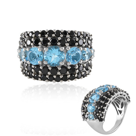 Schweizblauer Topas-Silberring