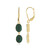 Orecchini in argento con Malachite