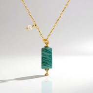 Collier en argent et Amazonite (Joias do Paraíso)