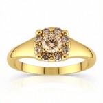 Anillo en oro con Diamante rosa de Francia de Argyle VS1 (Annette)