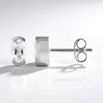 Orecchini in argento con Topazio Bianco