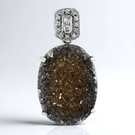Ciondolo in argento con Agata Glitter