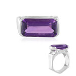 Zilveren ring met een Siberische amethist (de Melo Essence)