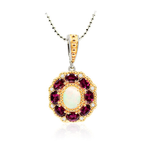 Welo Opal Silver Necklace (Dallas Prince Designs)