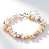Süßwasserzuchtperlen-Silberarmband (TPC)