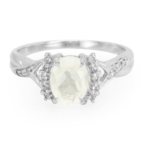 Anello in argento con Quarzo Ghiaccio di Luna