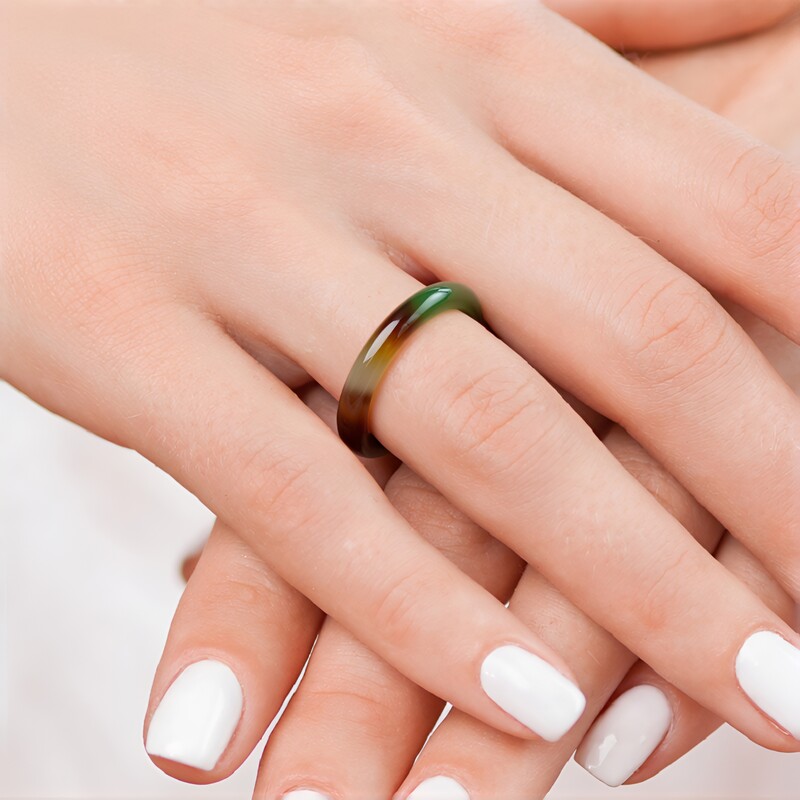 Anillo con Ágata multicolor