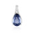 Zilveren hanger met een Blauwe kwarts