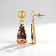 Orecchini in argento con Diaspro Batik (Bali Barong)