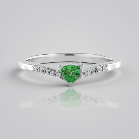 Anello in argento con Tsavorite della Tanzania