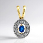 Ciondolo in oro con Haüyne