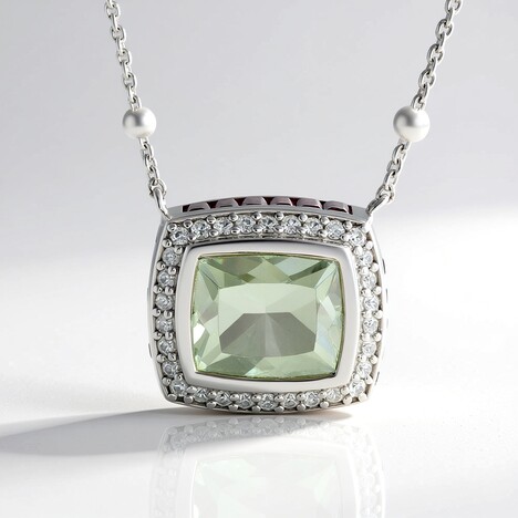 Collier en argent et Améthyste verte (Dallas Prince Designs)