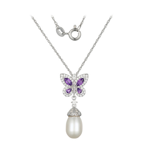 Collar en plata con Perla blanca Freshwater