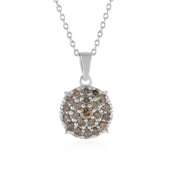 Collana in argento con Diamante Cioccolato I2