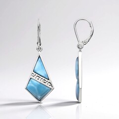Orecchini in argento con Larimar