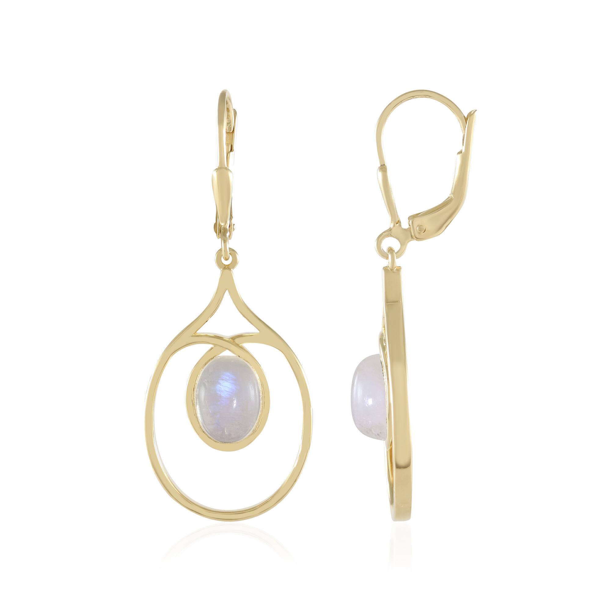 Orecchini A Forma Di Ape In Argento 925 Con Pietra Di Luna – Pendenti, Ipoallergenici, Regalo Con Scatola