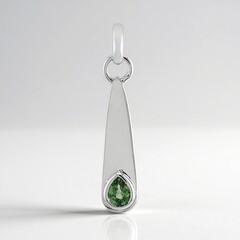 Ciondolo in argento con Zaffiro Verde di Tuléar  (Pallanova)
