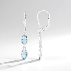 Orecchini in argento con Topazio Blu Cielo