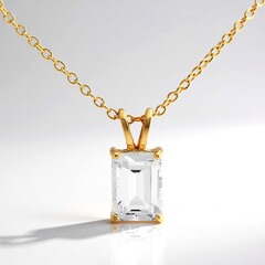 Collana in argento con Topazio Bianco