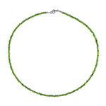 Zilveren halsketting met Russische diopsiedstenen