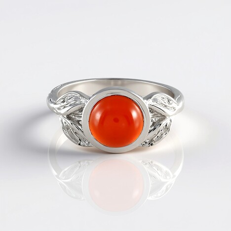 Anello in argento con Corniola (Adela Silber)