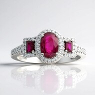 Bague en or et Rubis AAA du Mozambique (CIRARI)