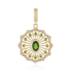 Pendentif en argent et Diopside de Russie