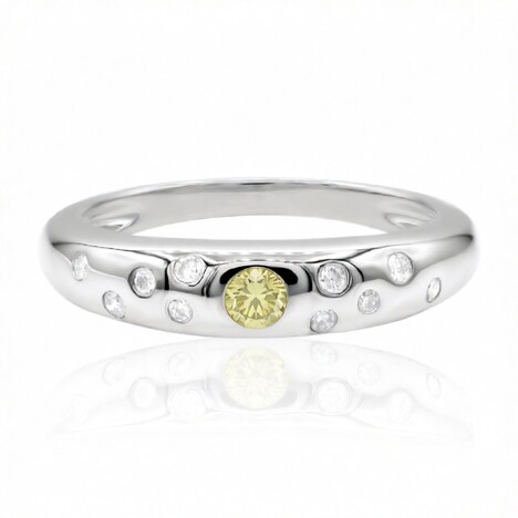 Anello in oro con Diamante Giallo VS1 (Annette)