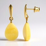 Orecchini in argento con Ambra Milky Baltica (dagen)