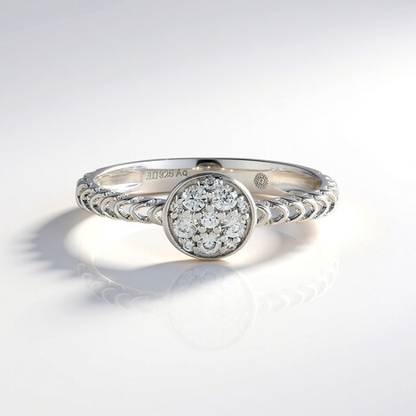 Anello in argento con Zircone (Ornaments by de Melo)