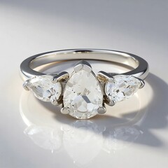 Anello in argento con Topazio Bianco