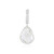 Zilveren hanger met een witte topaas
